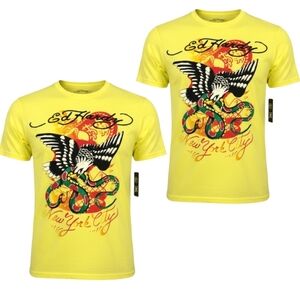 2 Pcs 🥳 ED HARDY Eagle Snake Graphic Tee MENS MEDIUM